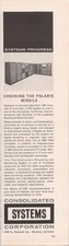 Consolidated Systems Corp Polaris Missile IBM Computer Vintage Magazine Ad 1962