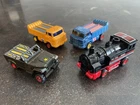 MC Toys Dyno Drive Pullback Dynabot Lot Train Army Jeep Dump Trucks Vintage 1984