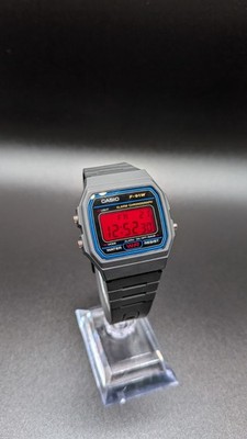 Casio F-91W ''Neon Red'' Digital Watch Custom Build Retro Vintage Stranger Things