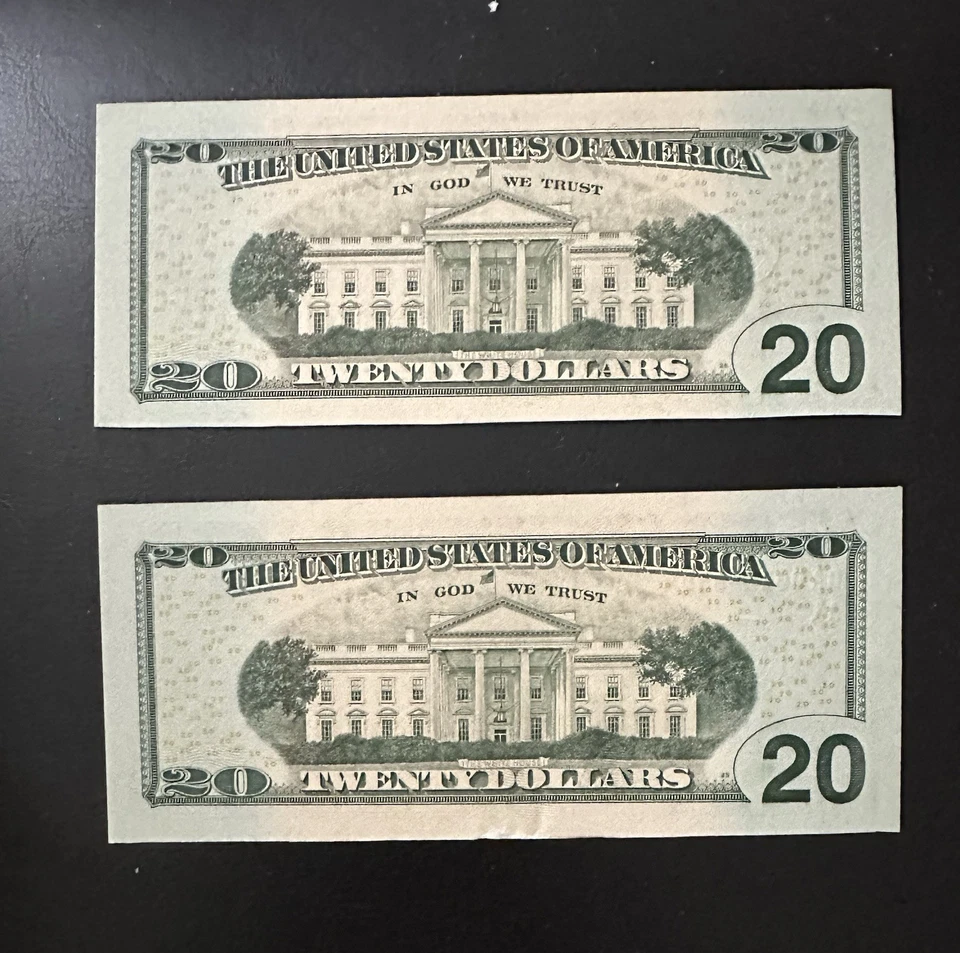 2004A $20 Dollar Star Notes With Fancy Serial Number The Same Last 3 Serial # - Image 2 of 2