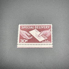 US Scott # E21, Two Hands & Letter, 1957 30¢ Special Delivery Stamp, MNH