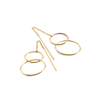 Boccia OhrhäNger Titan 05033-02 Reintitan Poliert Goldplattiert 34,5 X 20 Mm