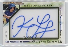 2025 Panini Boys of Summer Jumbo Acetate Signatures /199 Kellon Lindsey Auto tw0