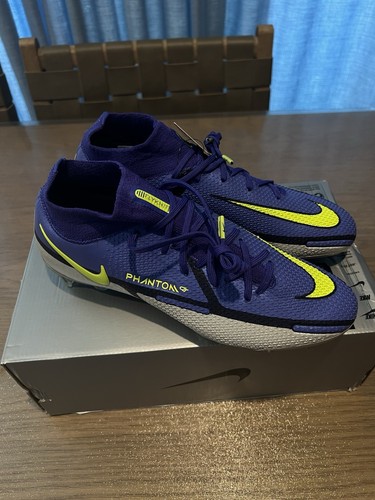 Nike Phantom Gt2 Elite Df Fg Sapphire Blue-Volt Grey Fog Mens Sz 10.5 CZ9889-570 - Picture 4 of 7