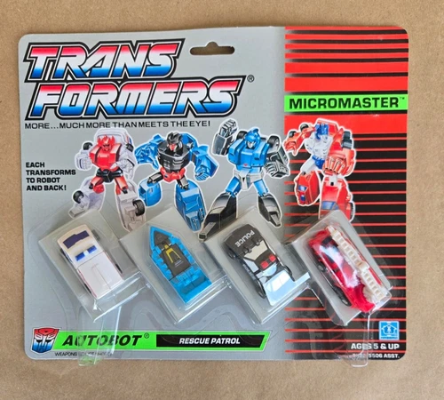 Vintage Transformers G1 MicroMaster Autobot Rescue Patrol 1988 New w Card Hasbro