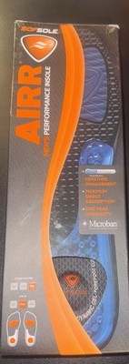 Sof Sole Airr Men's Performance Insole: Men's Sizes 9-10.5 NEW in box NIB Orange