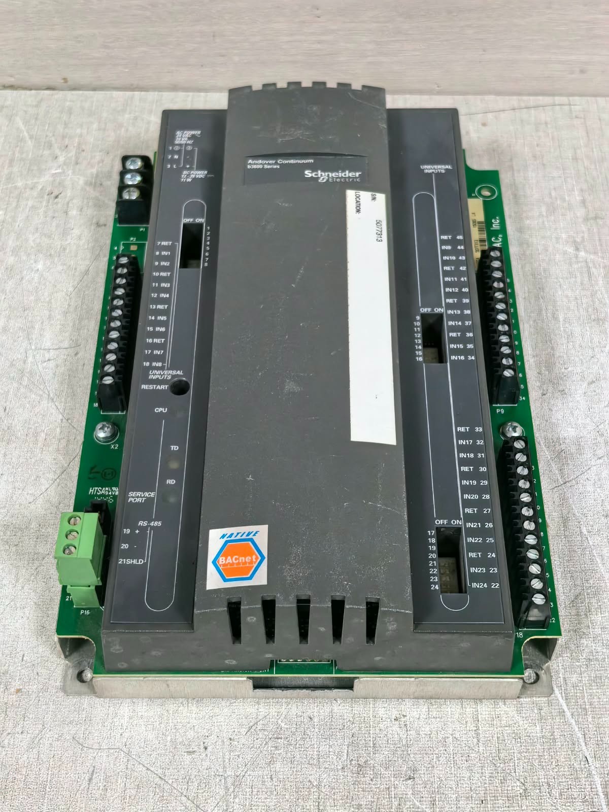 Schneider Electric B3624 SERIES SCHNEIDER ELECTRIC B3600 ANDOVER CONTINUUM B3624 SERIES 24VAC 7