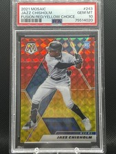 2021 Panini Mosaic - Jazz Chisholm #243 Fusion Red & Yellow Mosaic Prizm /64 RC