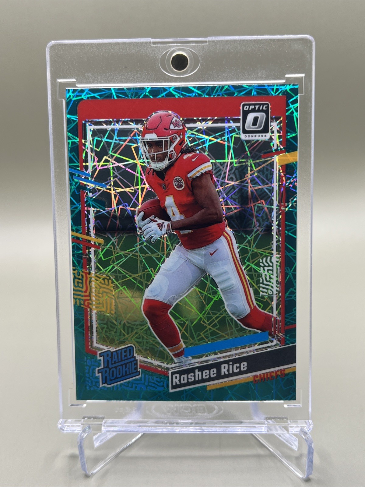 2023 Panini Donruss Optic - Rated Rookie Rashee Rice #257 Teal Velocity Prizm...