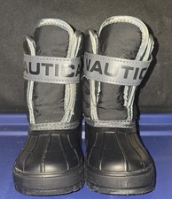 Nautica toddler Kids Children winter boot size 9 Albermarle black/grey