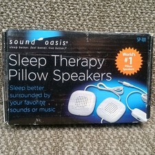 SOUND OASIS SP-101 SLEEP THERAPY PILLOW SPEAKERS NEW Open-box
