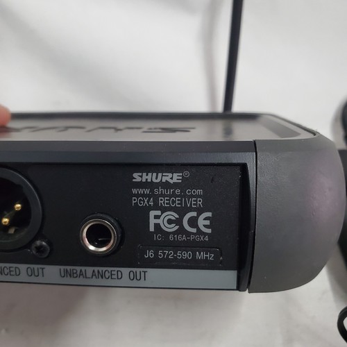 Shure PGX4 J6 572-590 MHz Wireless Receiver, PGX1 Bodypack, PGX2 Mic ,PG30 Mic - Picture 14 of 21
