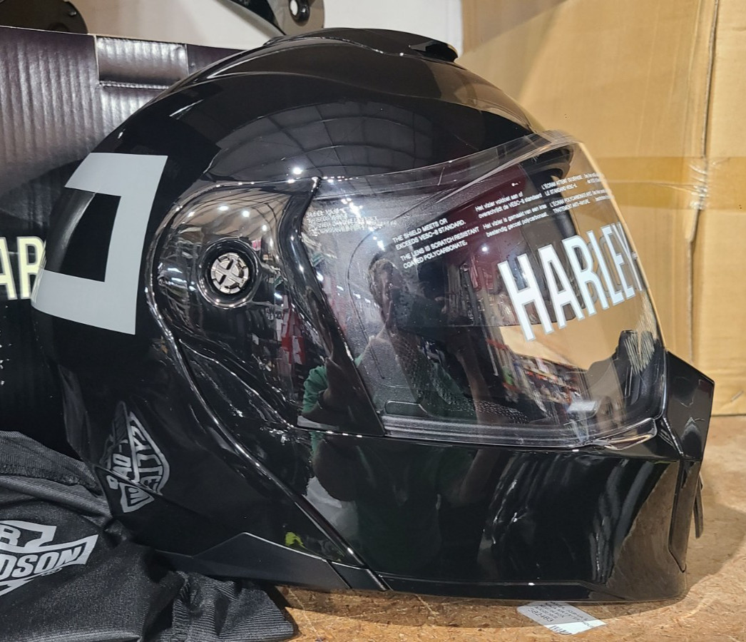 Harley-Davidson 98135-21VX Grit Adventure J09 Modular Helmet Matte Black, SZ: L