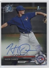 2017 Bowman Draft Chrome Draft Pick Auto Hagen Danner #CDA-HD Auto 3d5