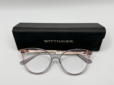 Wittnauer Esme 52-16-140 Crystal Pink Eyeglasses Frames With Case Wittnauer Esme 52-16-140 Crystal Pink Eyeglasses Frames With Case