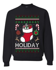Holiday Couples Matching Ugly Christmas Sweater Unisex Crewneck Sweatshirt