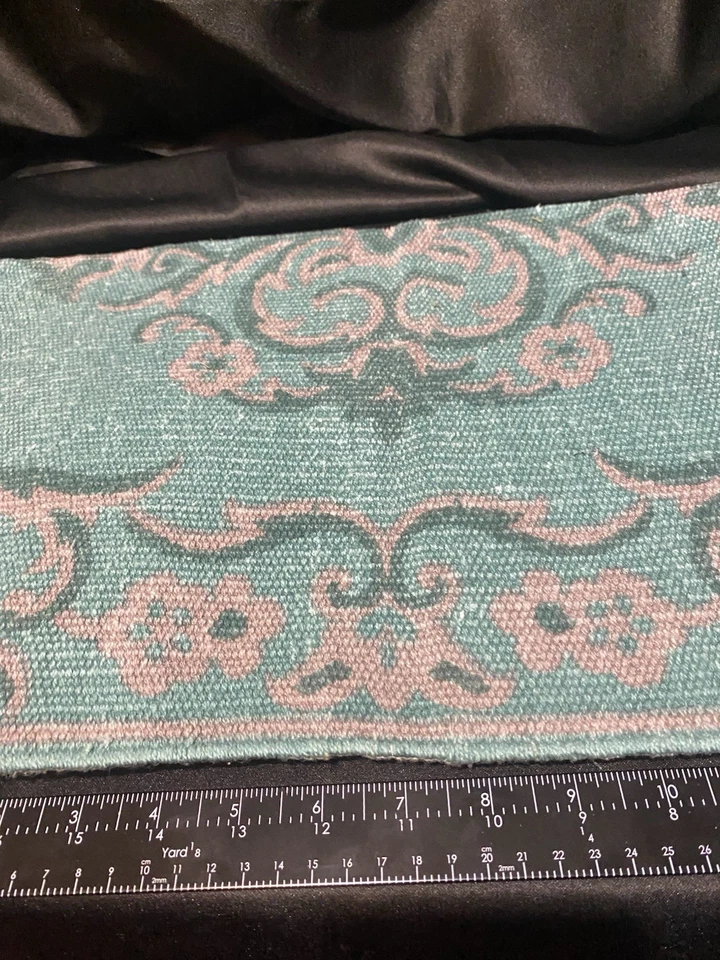 BOHO Threshold Accent Rug 24x36 Distressed Antique Stone Wash Teal Pink - Image 3 of 4