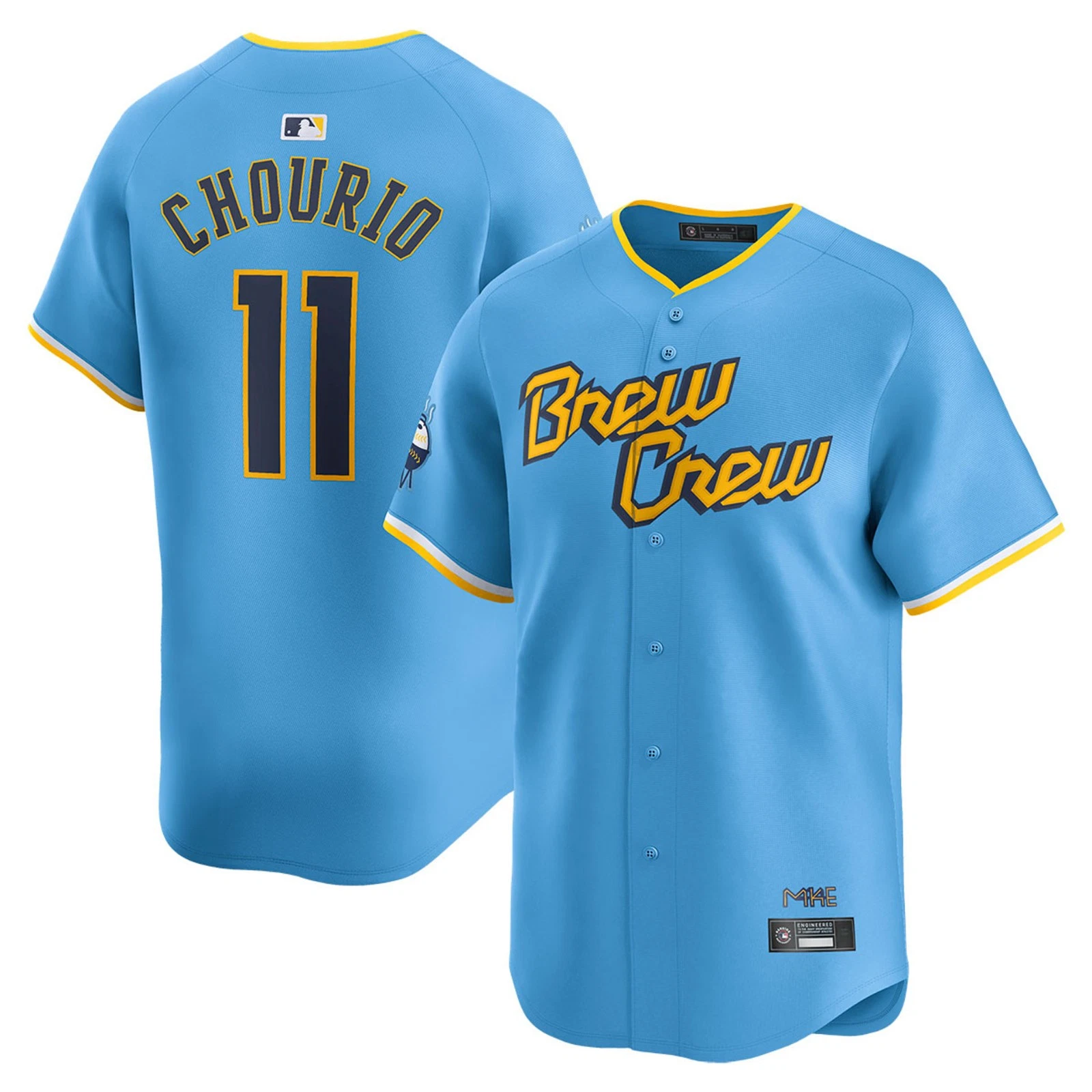 Men's/Youth Brewerss Blue City Connect Limited Edition Player Jersey