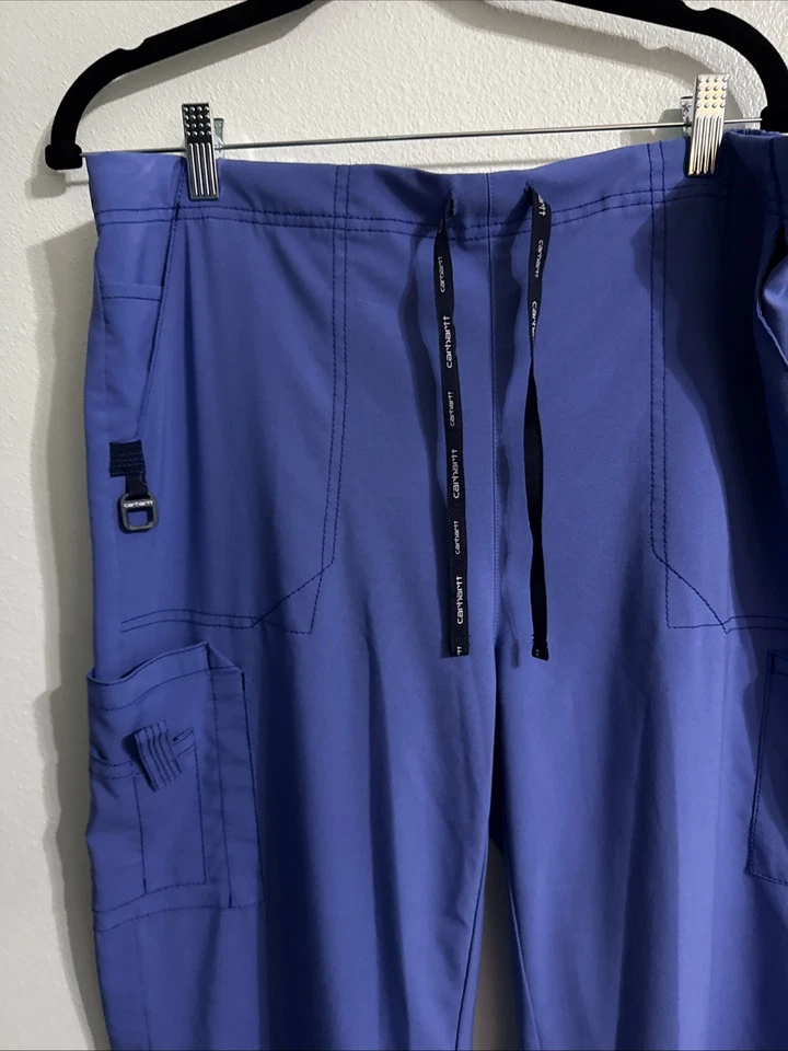 Conjunto Médico Carhartt Force Top y Dos Fondos Verde Azulado/Púrpura/Gris Para Mujer Grande Foto 3 de 4