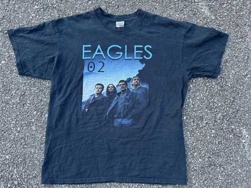 Eagles 2002 Tour T-Shirt Vintage, Size L, Double-Sided Rock 2000s vintage concert t-shirt, vintage, size L, single stitch, B+ condition