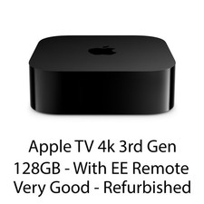Apple TV 4K 3rd Gen. 128GB Media Streamer - Wi-Fi + Ethernet - with EE Remote