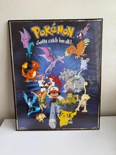 Vintage Pokémon Poster 1999 “Gotta Catch ’Em All!” 20x16 Framed – Scorpio Poster