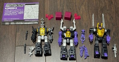 Transformers Dramatic Capture INSECTICONS Shrapnel Bombshell Kickback + Energon