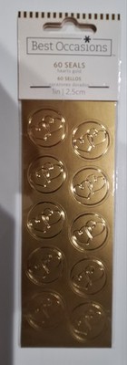 Best Occasions-60 Seals with Gold HEARTS