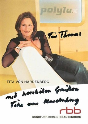 Tita von Hardenberg Autogrammkarte rbb Rundfunk Berlin-Brandenburg