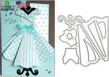 Dress Metal Die Cuts, Cutting Dies for Card Making Clearance, Embossing Dies for