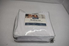 Bysure Bedding Set Twin Hotel Luxury Bed Sheets White Wrinkle Fade Resistant New