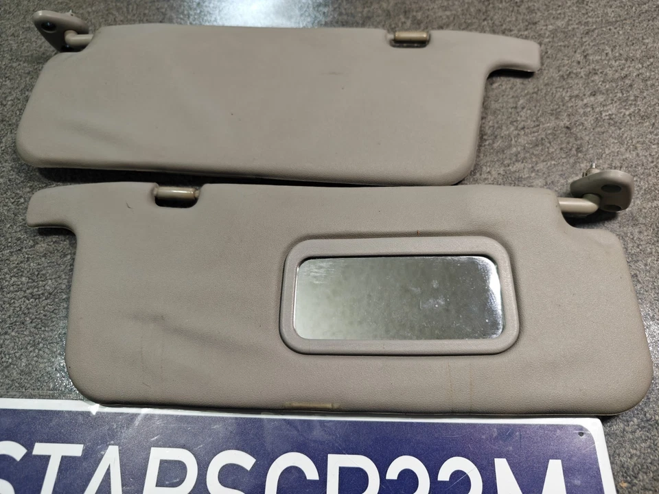 1993-2001 Subaru Impreza Sun Visors Pair Complete Clips Outback Wagon - Image 3 of 4