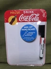 NEW Magnetic Vintage Coca Cola Pause Coke Mini Wipe Off Memo Dry Erase Board NOS