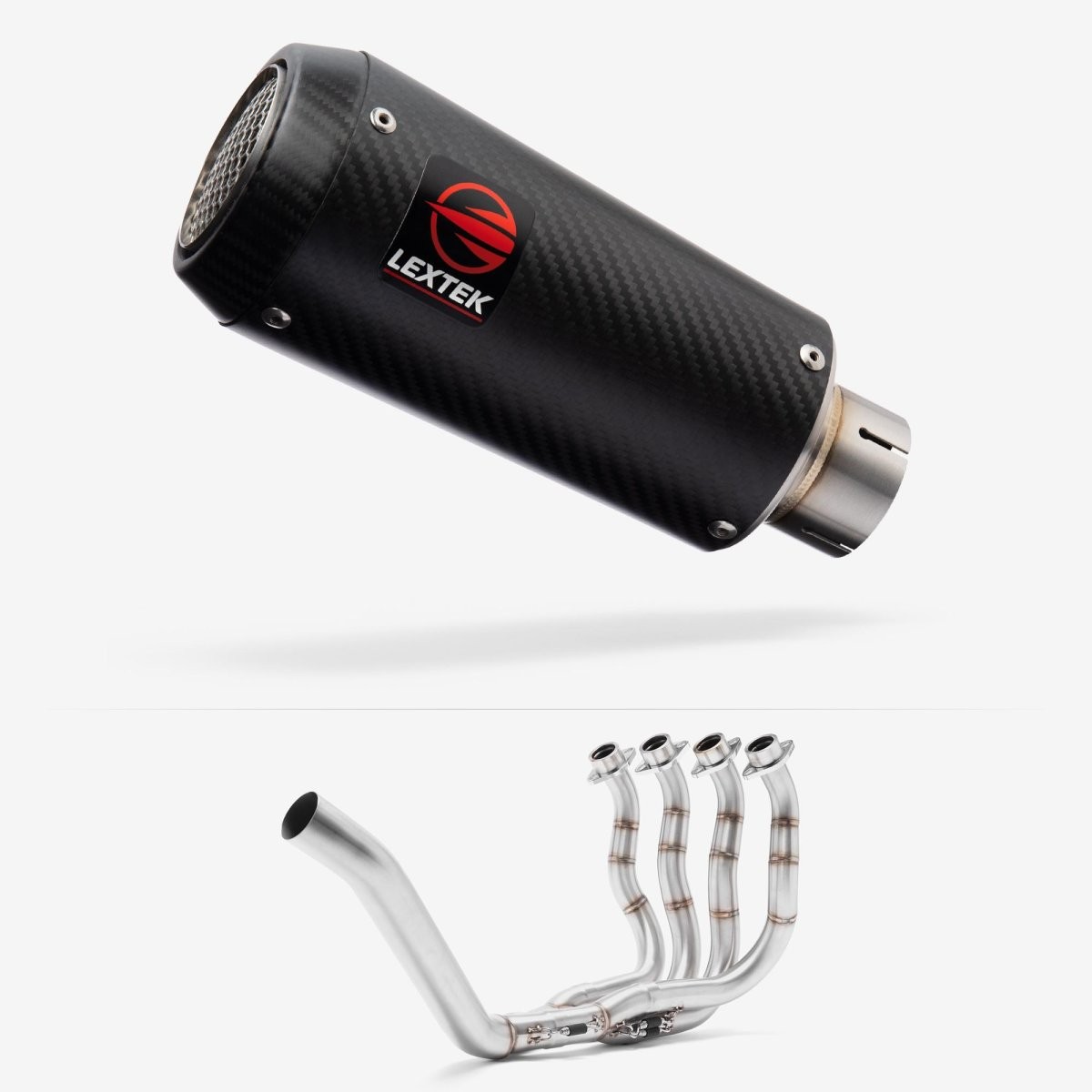 Lextek Carbon Fibre CP9C 180mm Exhaust System for Yamaha YZF R6 (99-02) Silencer