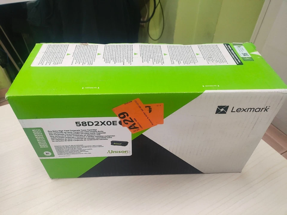 Lexmark 58D2X0E Nero Nuovo Toner 35000 Pagine Sigillato - Immagine 2 di 2