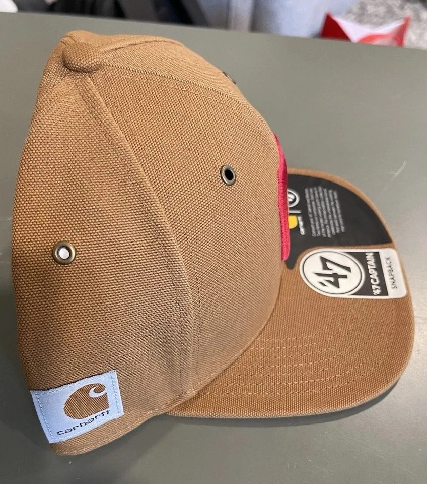 Carhartt x ‘47 Brand Cleveland Indians Guardians MLB Brown Hat Cap Snapback NWT - Image 2 of 4