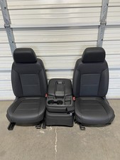 2019-2026 Chevrolet Silverado Gmc Sierra Front Black Leather Seats