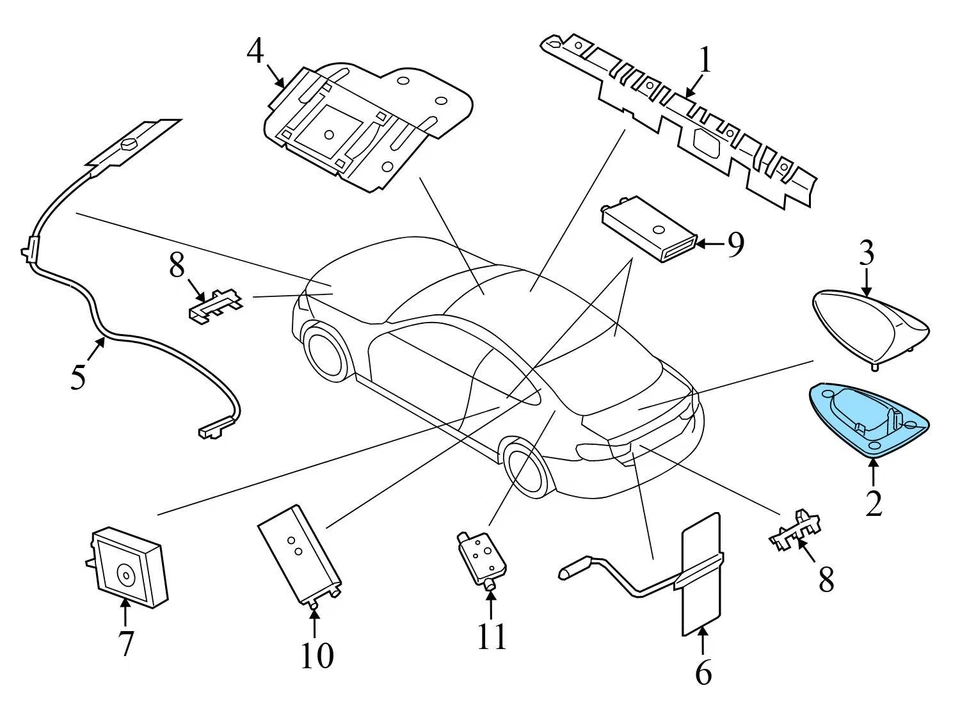 BMW 230I XDRIVE 2017-2019 - Antena de techo/aleta de tiburón 9281069 Foto 4 de 4