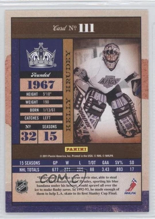 2010-11 Panini Playoff Contenders Classic Ticket Kelly Hrudey #111 - Image 2 of 2