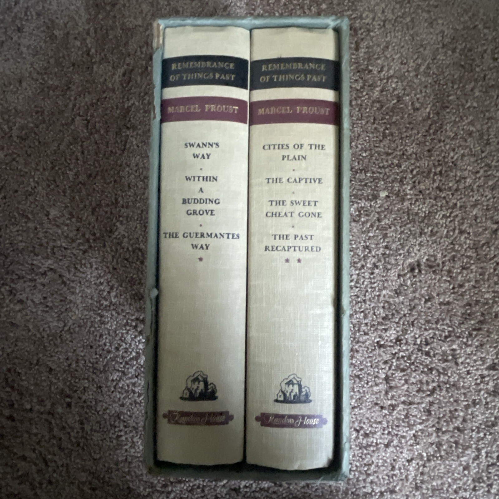 Remembrance of Things Past Marcel Proust Vintage 2 Vol 1934 Random House Box Set