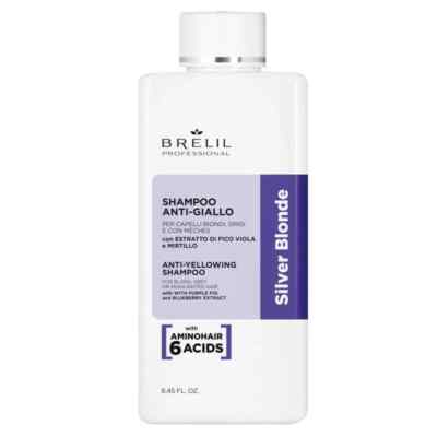 Brelil Anti-Gelb-Shampoo Silberblond helles Haar 250 ml/8,4 flüssige Unzen.