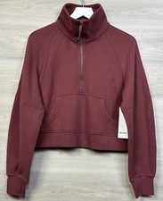 Lululemon Scuba Oversized Funnel Neck Half Zip Size XS/S Smoky Red SMRD 00696