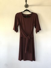 Ann Taylor Loft Faux Wrap Midi Dress Wine Burgundy Size 4 NWT $109.99