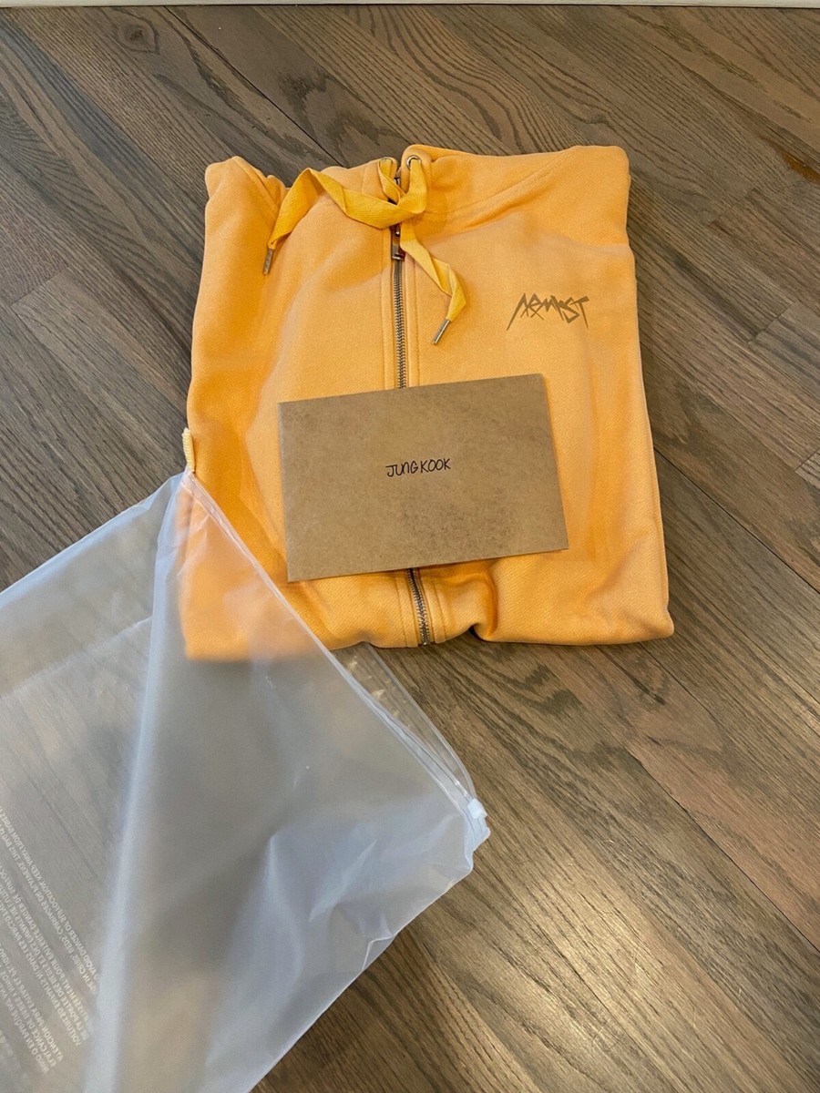 bts jungkook armyst zip-up hoody in mustard size Medium | eBay