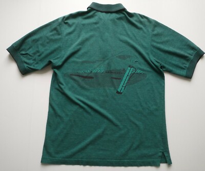 VTG Striker Golf Polo All Over Graphic Shirt Green Fairway