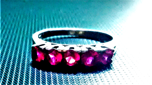 Ring Silber 925 Rubin Vorsteckring stapelbar Meister- Punze antik Vintage - Bild 6 von 11