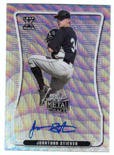 JONATHAN STIEVER 2020 LEAF METAL DRAFT XRC ROOKIE SILVER WAVE AUTO