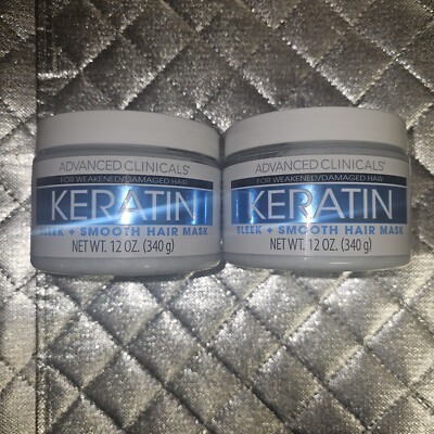 Advanced Clinicals Keratin For Weak & Damaged 12 Pz Lot Of 2