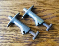 1920s 1930s HOOD LATCH HANDLES vtg antique early hooks