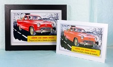AUSTIN A50 COUPE UTILITY Australia GREETING CARD / PRINT / FRAMED - Classic Car